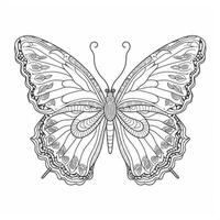 Boho Butterfly Coloring Pages photo