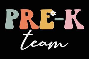 Per-K Team, Teacher Gift 100 days of school, Back To School T-Shirt vector