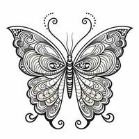 Boho Butterfly Coloring Pages photo