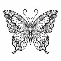 Boho Butterfly Coloring Pages photo