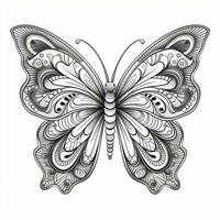Boho Butterfly Coloring Pages photo