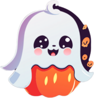 schattig halloween geest. ai gegenereerd png