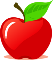 manzana con hoja. ai generado png