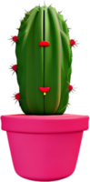 Cactus in pot. AI Generated png