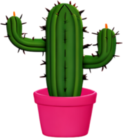 cactus en maceta. ai generado png