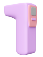 3d misurare corpo temperatura medico icona isolato. 3d rendere illustrazione png