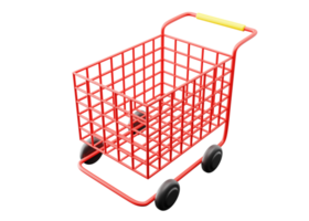 3D Low Poly Trolley Icon png