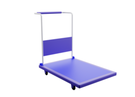 3d laag poly trolley icoon png
