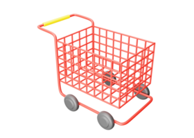 3D Low Poly Trolley Icon png