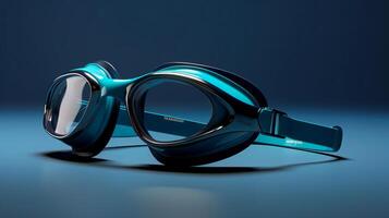 a pair of goggles with orange and blue straps photo