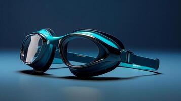 a pair of goggles with orange and blue straps AI Generative photo