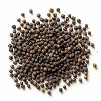 Black pepper on white background. photo