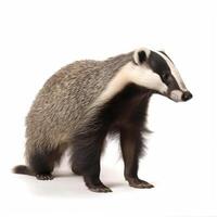 Badger on white background. photo