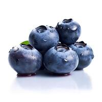 Blueberry on white background. photo