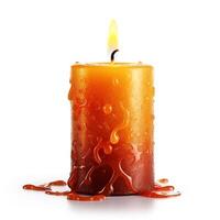 Candle on white background. photo