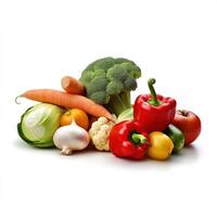 Vegetables on white background. photo