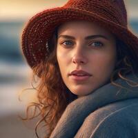 Woman on the beach. photo