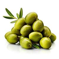 Olives on white background. photo