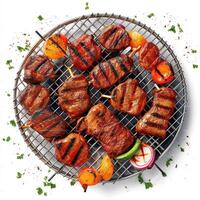 Barbecue on white background. photo
