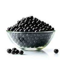 Black caviar. Generative AI photo