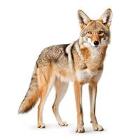 Coyote on white background. photo