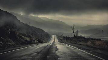 la carretera. generativo ai foto