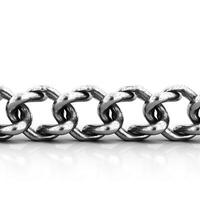 Chain on white background. photo