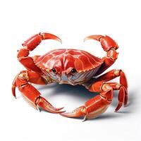 Crab on white background. photo