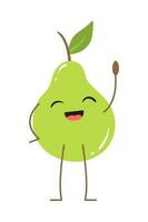 dibujos animados Fruta personaje pegatina. gracioso emoticon en plano estilo. comida emojis gracioso Fruta caracteres aislado en blanco fondo, linda y gracioso Fruta conjunto vector ilustración