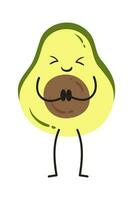 dibujos animados Fruta personaje pegatina. gracioso emoticon en plano estilo. comida emojis gracioso Fruta caracteres aislado en blanco fondo, linda y gracioso Fruta conjunto vector ilustración