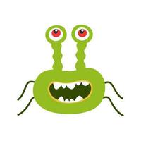 Cute Monsters Vector Illustration.  Creature cartoon character drawings. Monsters illustration. Alien clip art. Creepy critter graphic collection.