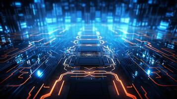 3d rendering of a futuristic technology background photo