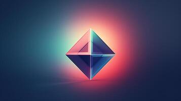 abstract triangle abstract colorful cube background AI Generative photo