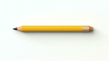 un amarillo lápiz en un blanco superficie ai generativo foto