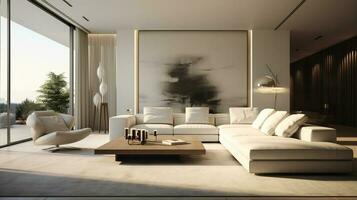 living room interior AI Generative photo