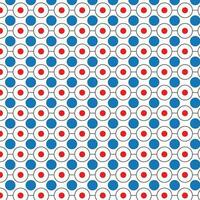 abstract geometric blue red circle repeat pattern. vector