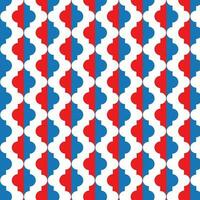 abstract geometric red blue repeat arabic pattern vector