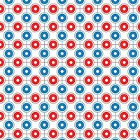 abstract geometric blue red circle creative repeat pattern vector