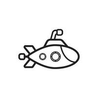 submarino icono logo vector ilustración diseño.