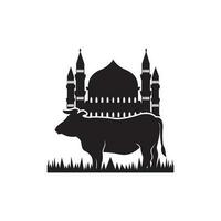 Eid al adha logo icon vector illustration template design.