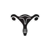Female uterus icon logo vector illustration template design.