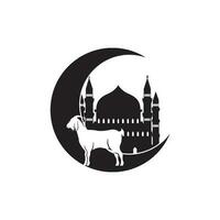 Eid al adha logo icon vector illustration template design.