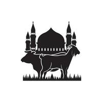 eid Alabama adha logo icono vector ilustración modelo diseño.