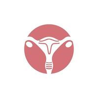 Female uterus icon logo vector illustration template design.