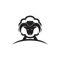 linda oveja logo vector icono ilustración diseño