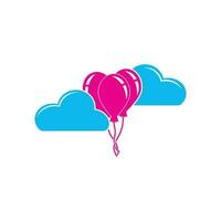 Balloon icon logo vector illustration template design.