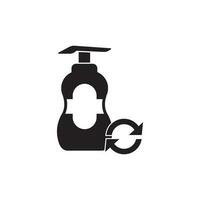 jabón botella logo vector sencillo icono ilustración diseño