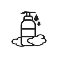 jabón botella logo vector sencillo icono ilustración diseño
