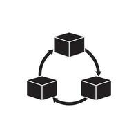 Building block icon vector illustration symbol design