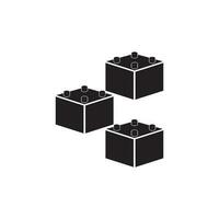 Building block icon vector illustration symbol design